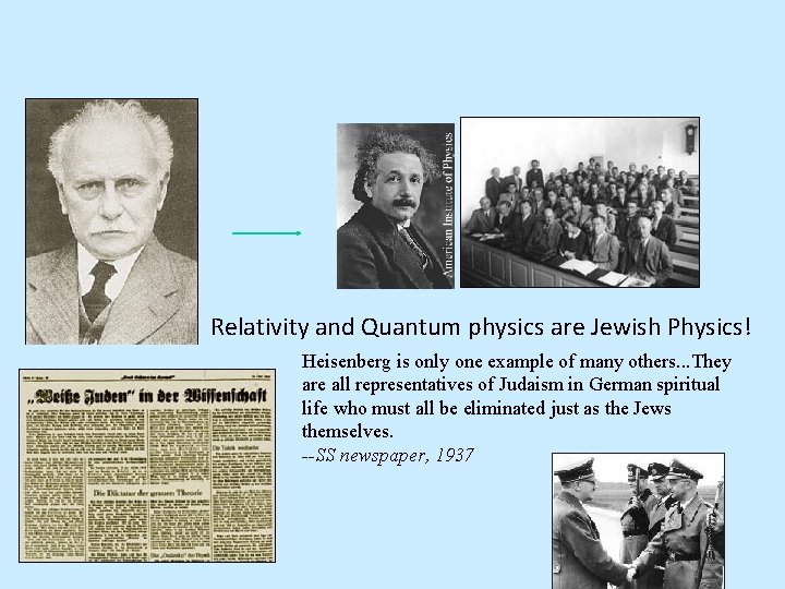 Relativity and Quantum physics are Jewish Physics! Heisenberg is only one example of many