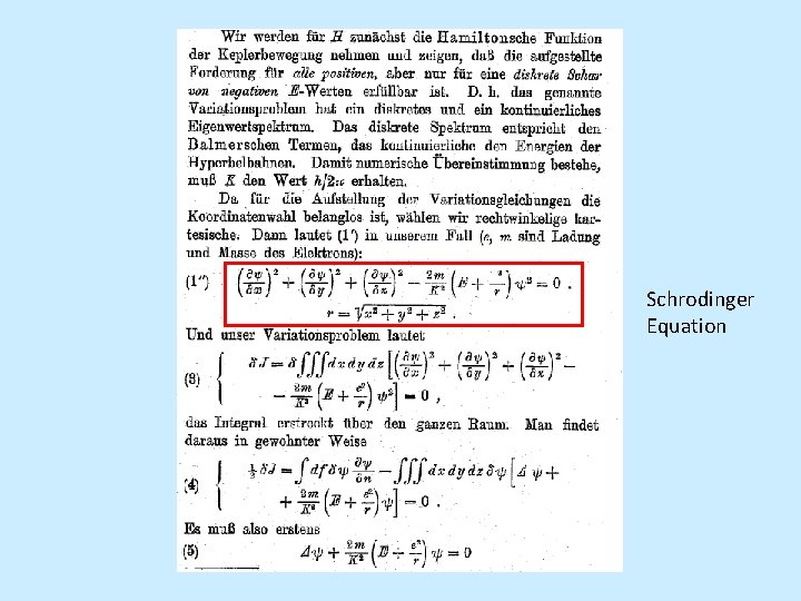 Schrodinger Equation 