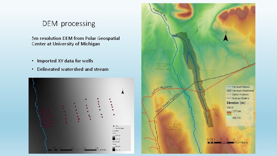 DEM processing 5 m resolution DEM from Polar Geospatial Center at University of Michigan