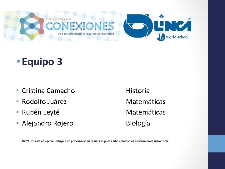  • Equipo 3 • • Cristina Camacho Rodolfo Juárez Rubén Leyté Alejandro Rojero