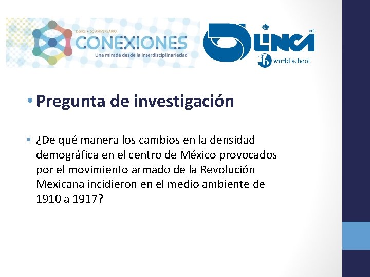  • Pregunta de investigación • ¿De qué manera los cambios en la densidad