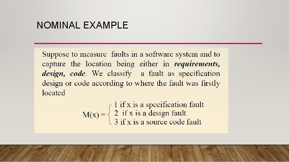 NOMINAL EXAMPLE 