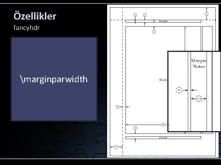 Özellikler fancyhdr marginparwidth 