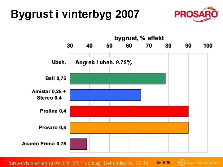 Bygrust i vinterbyg 2007 Angreb i ubeh. 9, 75% Planteavlsorientering 09 -816 -6/07 uddrag