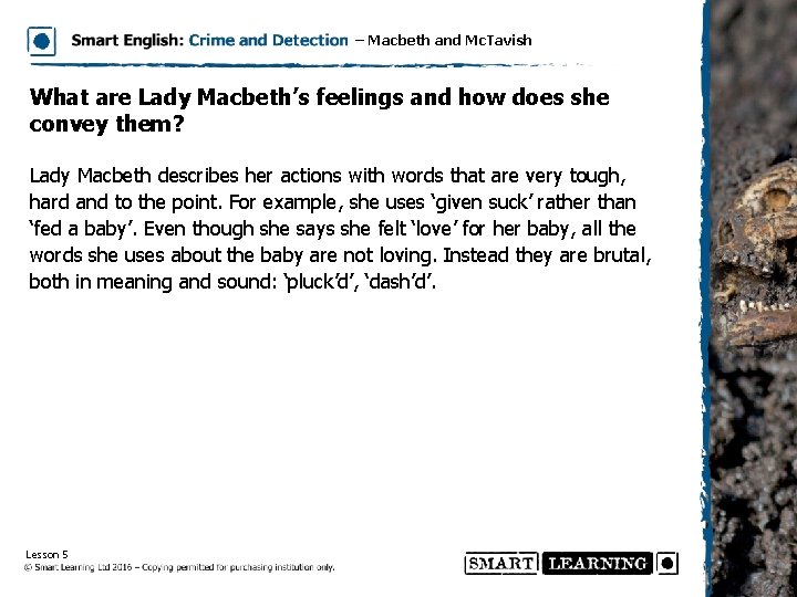 – Macbeth and Mc. Tavish What are Lady Macbeth’s feelings and how does she