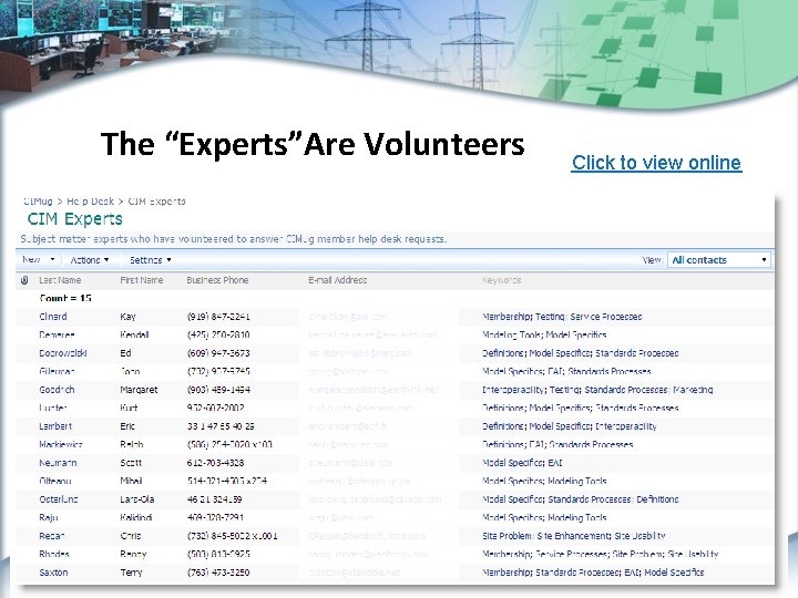 The “Experts”Are Volunteers Click to view online 