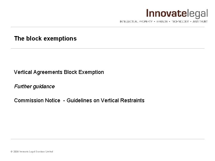 Overview of presentation 1 Introduction 2 The block