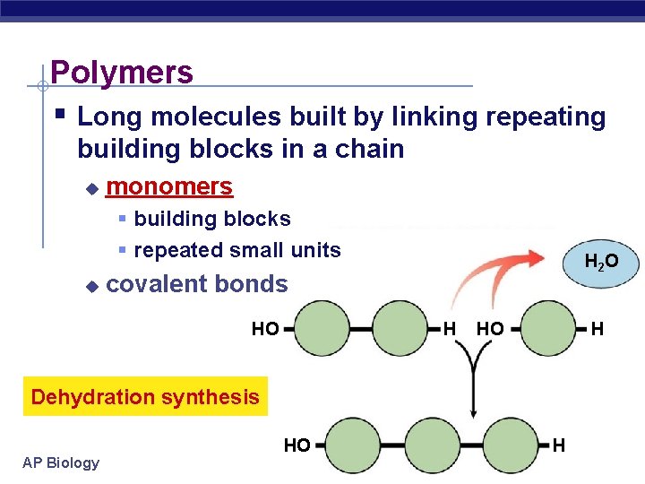 Polymers § Long molecules built by linking repeating building blocks in a chain u