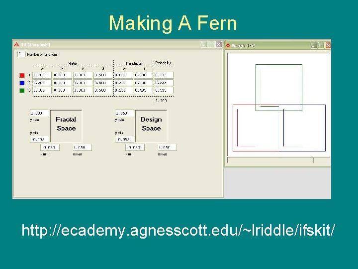 Making A Fern http: //ecademy. agnesscott. edu/~lriddle/ifskit/ 