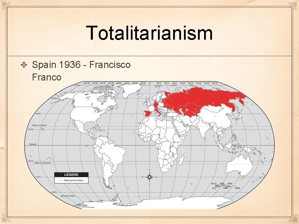 Totalitarianism Spain 1936 - Francisco Franco  Totalitarianism Spain 1936 - Francisco Franco