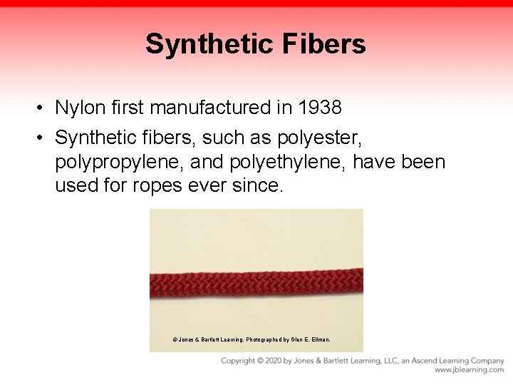 Synthetic Fibers • Nylon first manufactured in 1938 • Synthetic fibers, such as polyester, Synthetic Fibers • Nylon first manufactured in 1938 • Synthetic fibers, such as polyester,