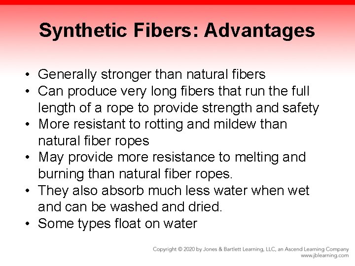 Synthetic Fibers: Advantages • Generally stronger than natural fibers • Can produce very long Synthetic Fibers: Advantages • Generally stronger than natural fibers • Can produce very long