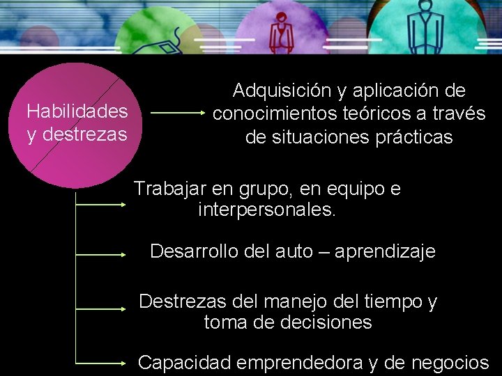 Habilidades y destrezas Adquisición y aplicación de conocimientos teóricos a través de situaciones prácticas