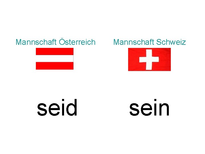 Mannschaft Österreich Mannschaft Schweiz seid sein 