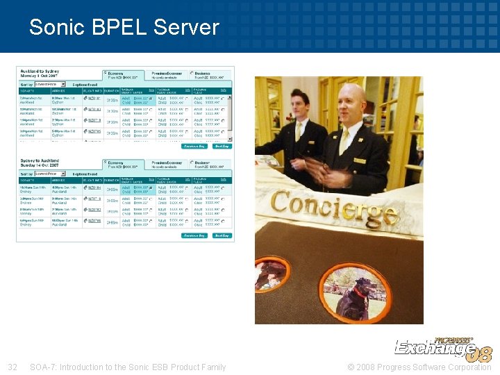 Sonic BPEL Server 32 SOA-7: Introduction to the Sonic ESB Product Family © 2008