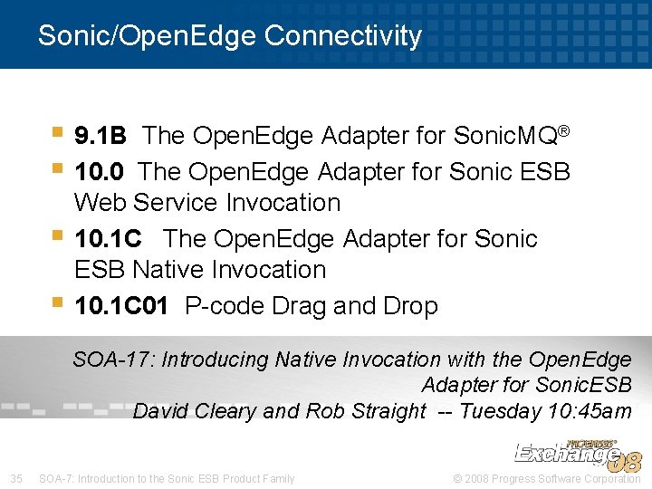 Sonic/Open. Edge Connectivity § 9. 1 B The Open. Edge Adapter for Sonic. MQ®
