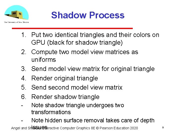 Shadow Process 1. Put two identical triangles and their colors on GPU (black for Shadow Process 1. Put two identical triangles and their colors on GPU (black for