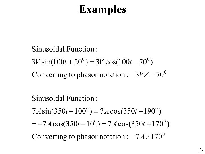 Examples 63 