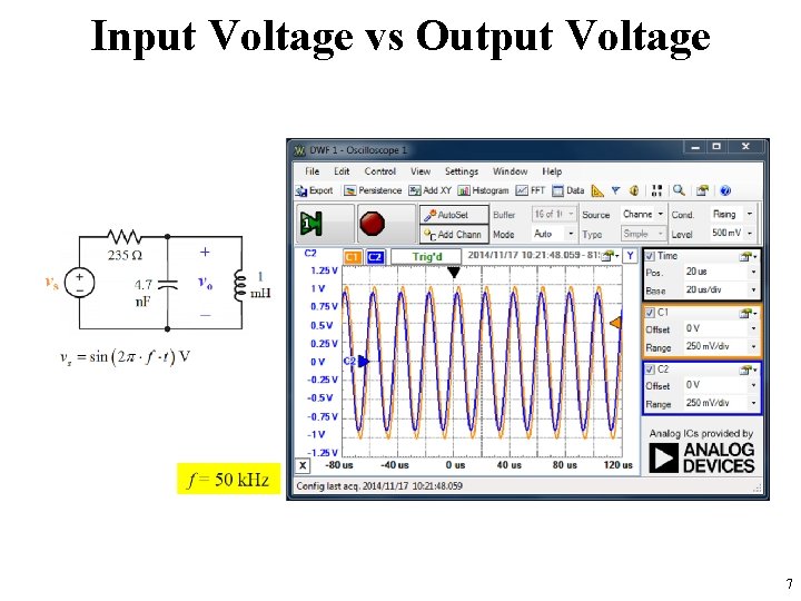 Input Voltage vs Output Voltage 7 