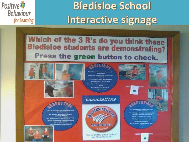 Bledisloe School Interactive signage 