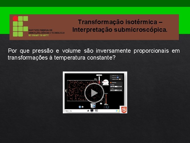 Transformação isotérmica – Interpretação submicroscópica. Por que pressão e volume são inversamente proporcionais em