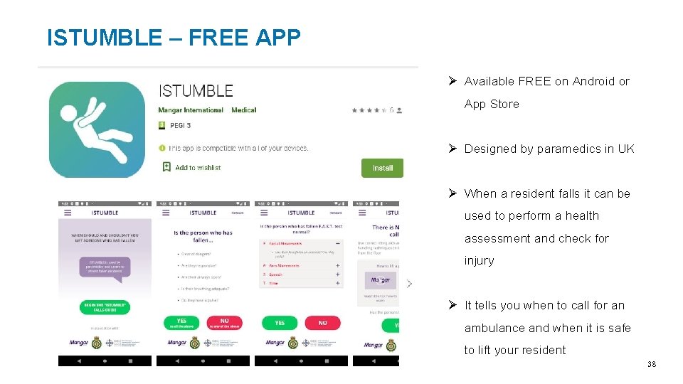 ISTUMBLE – FREE APP Ø Available FREE on Android or App Store Ø Designed