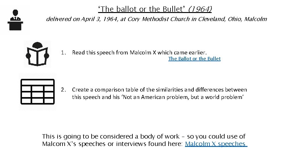 ‘The ballot or the Bullet’ (1964) delivered on April 3, 1964, at Cory Methodist