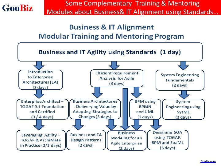 Goo. Biz Some Complementary Training & Mentoring Modules about Business& IT Alignment using Standards…