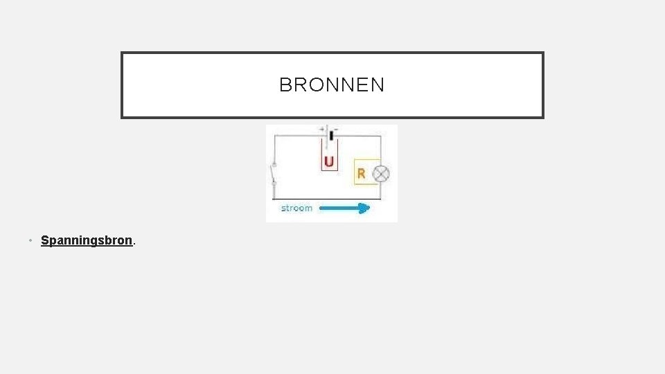 BRONNEN • Spanningsbron. 