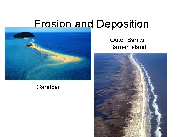 Erosion and Deposition Outer Banks Barrier Island Sandbar 