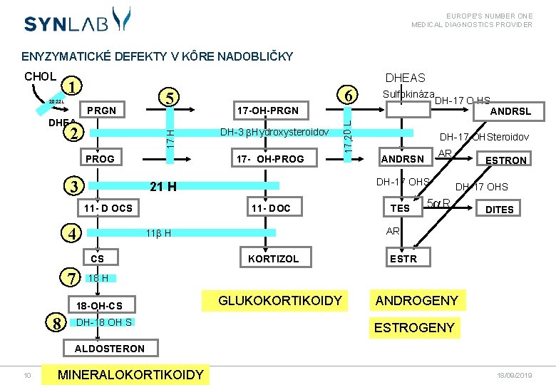 EUROPE'S NUMBER ONE MEDICAL DIAGNOSTICS PROVIDER ENYZYMATICKÉ DEFEKTY V KÔRE NADOBLIČKY DHEAS 1 5