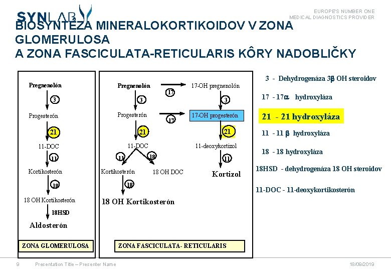 EUROPE'S NUMBER ONE MEDICAL DIAGNOSTICS PROVIDER BIOSYNTÉZA MINERALOKORTIKOIDOV V ZONA GLOMERULOSA A ZONA FASCICULATA-RETICULARIS