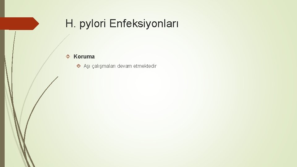 H. pylori Enfeksiyonları Koruma Aşı çalışmaları devam etmektedir 