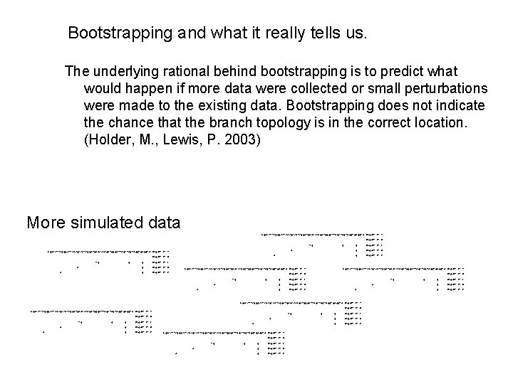 Bootstrapping and what it really tells us. The underlying rational behind bootstrapping is to