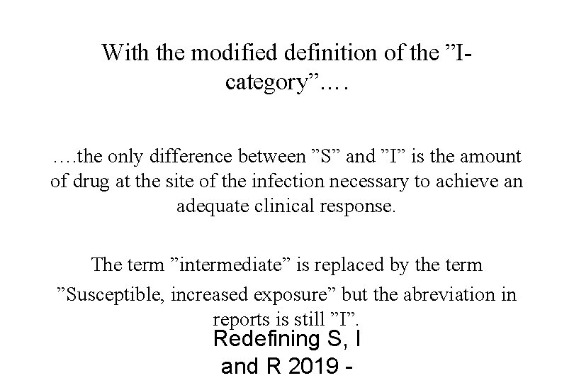 With the modified definition of the ”Icategory”…. …. the only difference between ”S” and