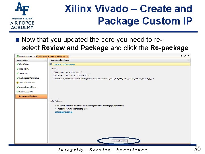 Xilinx Vivado – Create and Package Custom IP n Now that you updated the