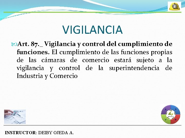 VIGILANCIA Art. 87. _ Vigilancia y control del cumplimiento de funciones. El cumplimiento de