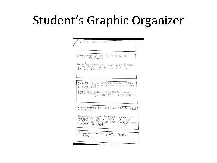 Student’s Graphic Organizer 