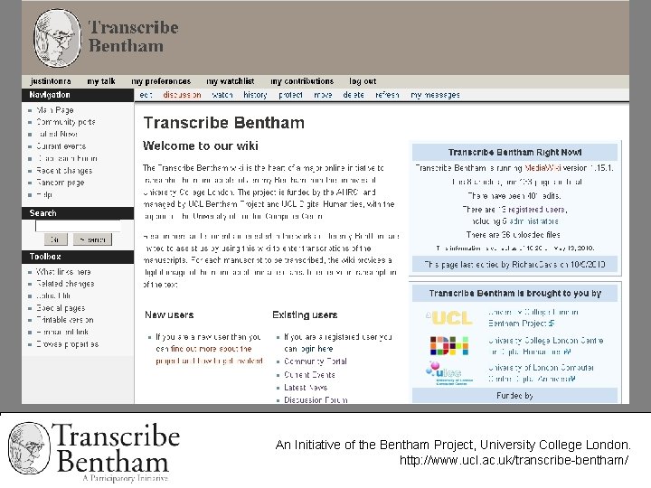 An Initiative of the Bentham Project, University College London. http: //www. ucl. ac. uk/transcribe-bentham/