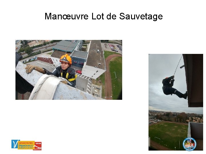 Manœuvre Lot de Sauvetage 