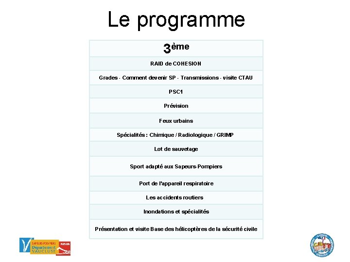 Le programme 3ème RAID de COHESION Grades - Comment devenir SP - Transmissions -