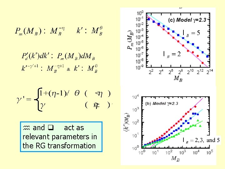 h and q act as relevant parameters in the RG transformation 