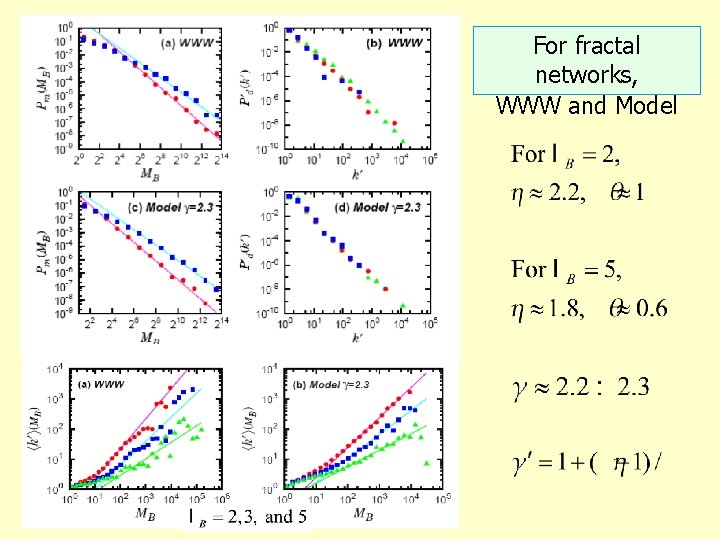 For fractal networks, WWW and Model 