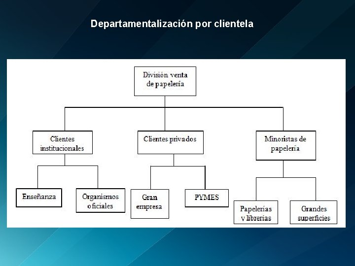 Departamentalización por clientela 