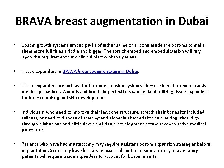 BRAVA breast augmentation in Dubai • Bosom growth systems embed packs of either saline