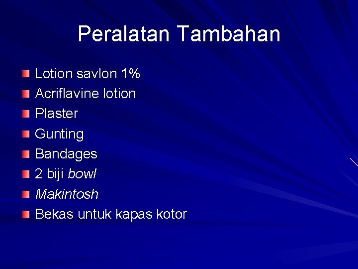 Peralatan Tambahan Lotion savlon 1% Acriflavine lotion Plaster Gunting Bandages 2 biji bowl Makintosh