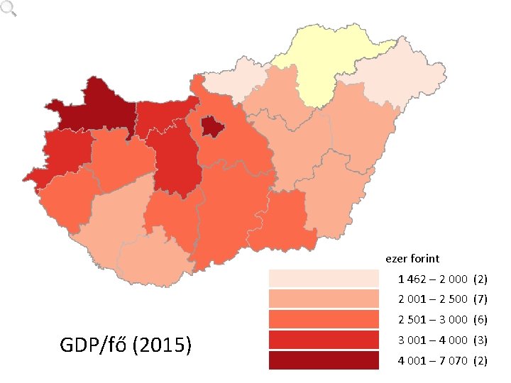 ezer forint 1 462 – 2 000 (2) 2 001 – 2 500 (7)