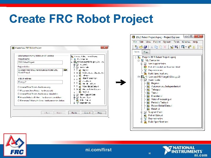 Create FRC Robot Project 16 