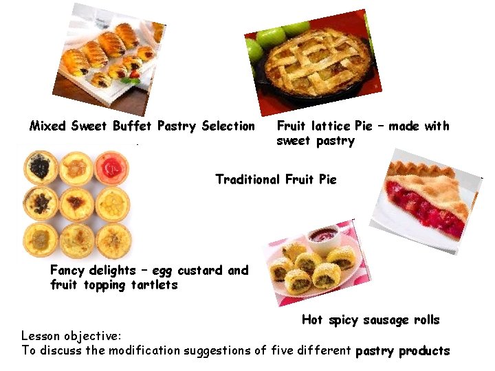 Mixed Sweet Buffet Pastry Selection Fruit lattice Pie – made with sweet pastry Traditional