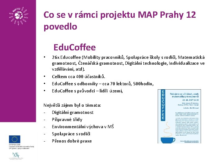 Co se v rámci projektu MAP Prahy 12 povedlo Edu. Coffee • • 26